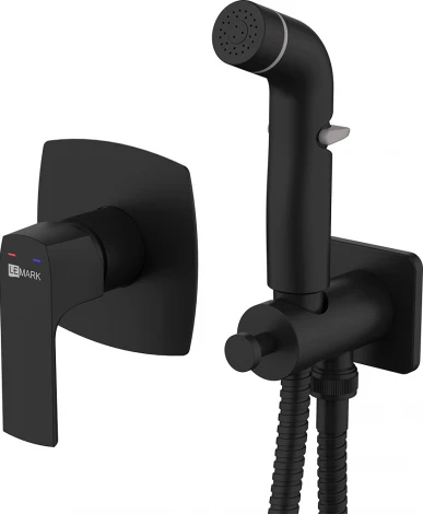 Гигиенический душ Lemark Ursus LM7219BL со смесителем, С ВНУТРЕННЕЙ ЧАСТЬЮ