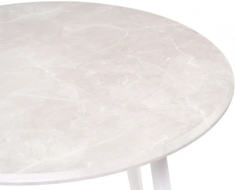 Деревянный стол Notta Абилин 90х76 мрамор светло-серый / белый матовый 507216