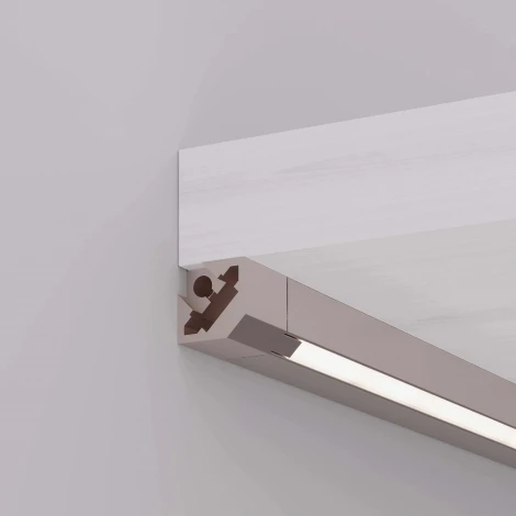 Профиль c экраном SL-KANT-H10-SQUARE-2000 CHAMPAGNE GOLD (Arlight, Алюминий+пластик) 055320