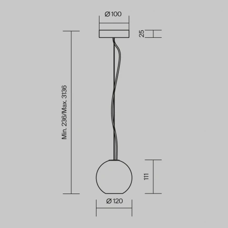 Подвесной светильник Maytoni Led Strip Maytoni Basic Texture MOD461PL-01B