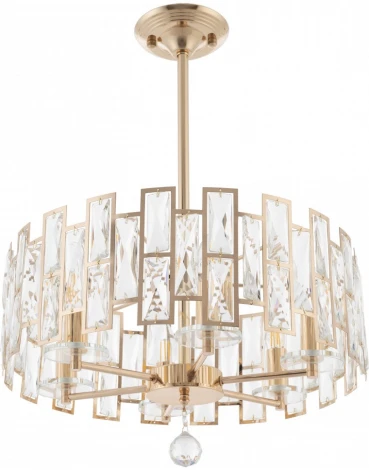 Подвесная люстра хрустальная на штанге Arte Milano Sorrento-4209 374209/6/350/470 GD (220V)