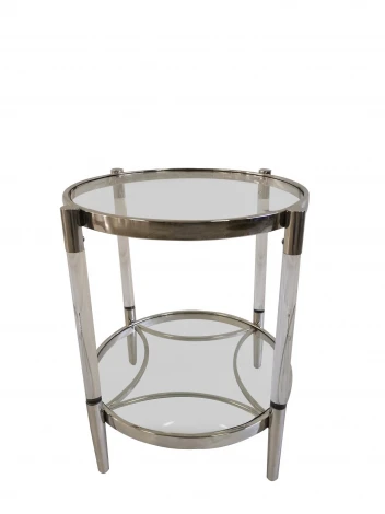 Стол журнальный IST-CASA Корни MH1797ET, 51х51х55, серебро