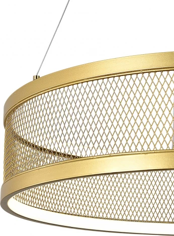 Подвесной светильник (10022/1P Gold) Indigo Solido V000112L (регулировка яркости, LED, 220V, пульт управления, на тросе, круглые)