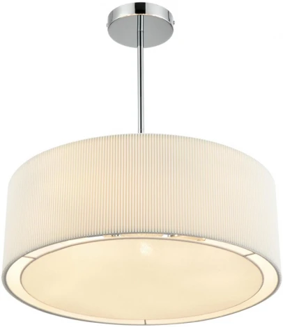 Потолочная люстра на штанге Lumion Zigrisa 8110/5 хром/белый, металл/текстиль E14 5*40W 220V (круглые)