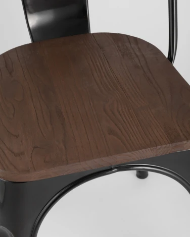 Стул Stool Group TOLIX WOOD черный глянцевый УТ000000942