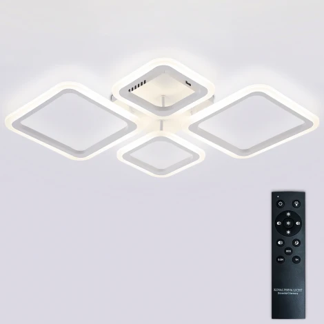 Потолочная люстра светодиодная с пультом ДУ 84W, белый, LED Natali Kovaltseva Opti LED LAMPS 81108/1C