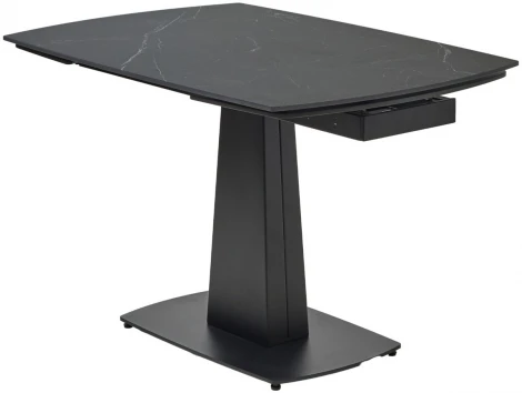 Стол M-City BALDE 120 MATT BLACK MARBLE SOLID CERAMIC / BLACK