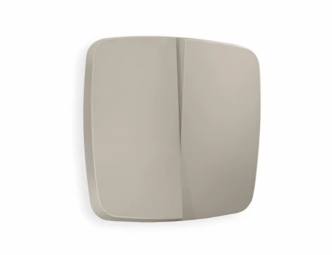 Лицевая панель Ambrella Volt OMEGA (Серо-бежевый матовый) для 2-кл выключателей QUANT OP3630