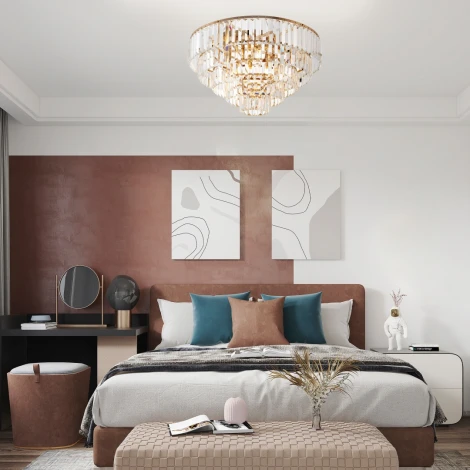 Потолочная люстра каскадная хрустальная Arte Milano Sorrento-7209 377209/8/570 GD (220V, круглые)