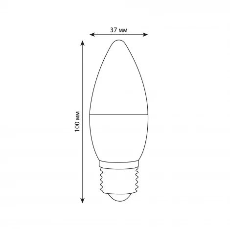 Лампа светодиодная, диммируемая, форма "свеча", матовая, теплый белый свет 3000K Volpe OPTIMA DIM LED-C37-6W/3000K/E27/FR/DIM/SLS