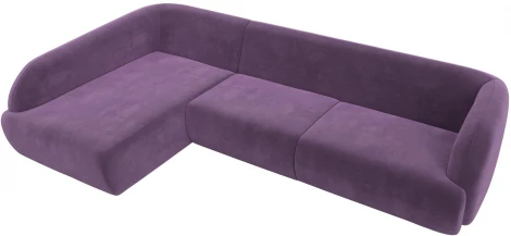 Диван угловой Лига-041 левый угол (Сиреневый/Микровельвет) Лига Диванов арт.122185L