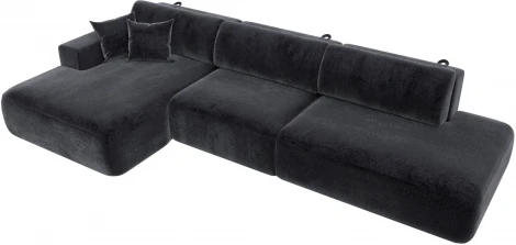 Диван угловой Лига-036 НПБ Модерн Лонг левый угол Лига Диванов (Велюр) арт.127763L