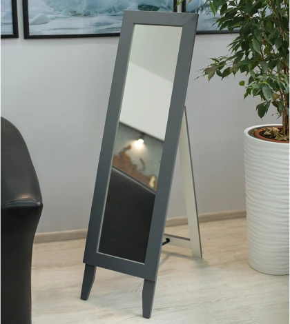 Зеркало напольное BeautyStyle 1 серый графит 138 см х 35 см от фабрики Mebelik