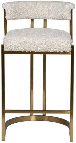 GY-08216 Стул барный, букле бежевый/матовое золото 50*55*85см Garda Decor