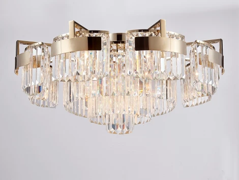 Потолочная люстра Newport 4350 4356+6/PL gold (220V, хрусталь, круглые)