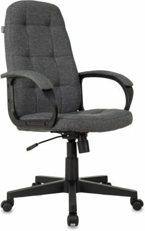 Кресло руководителя Бюрократ CH 002 Fabric серый 3C1 крестов. пластик