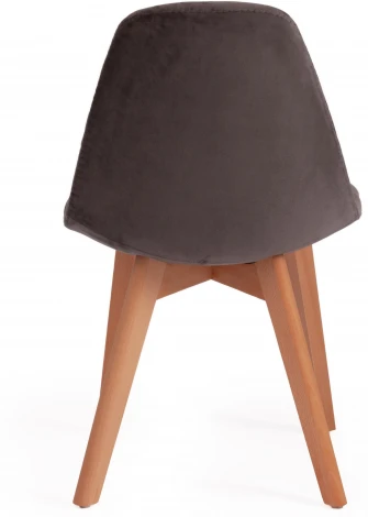 Стул CINDY SOFT (mod. C1021F1) / 1 шт. в упаковке (Вельвет,Дерево бук /Серый)