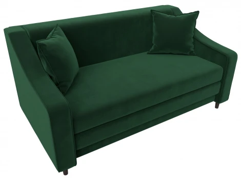 Диван прямой Лига-071 (ЛДСП,Брус,Фанера/Дерево/Велюр/Зеленый) Лига Диванов 129765