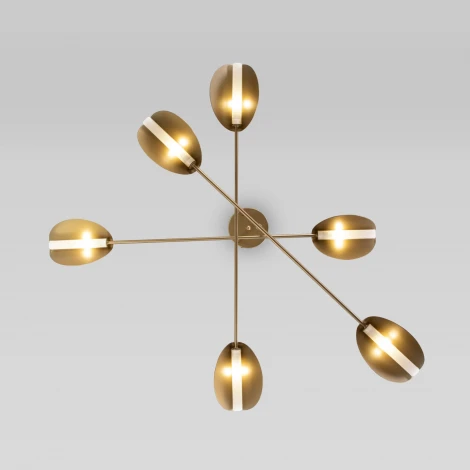 Потолочная люстра Wi-Fi на штанге Eurosvet Grazia 70148/6 (220V, управление смартфоном, голосовое управление, умный дом - Minimir Home, Алиса, Маруся, Салют)