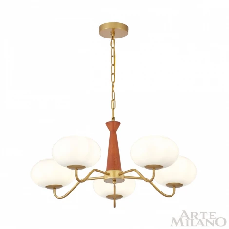 Подвесная люстра Arte Milano Napoli 310166/D680/5 BS/WD (220V, на цепи)