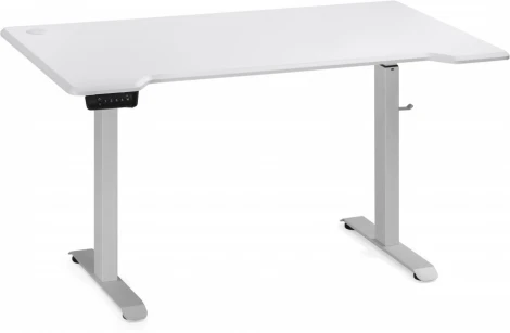Компьютерный стол Маркос с механизмом подъема 140 (Маркос с механизмом подъема 140х80х75 белый / шагрень белая) Notta арт.578485