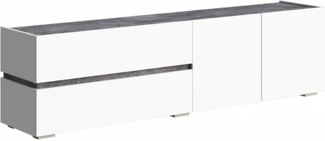 ТВ-тумба Атлон (Атлон белый / бетон темный) Woodville арт.563520