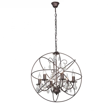 Подвесная люстра Vitaluce V4554-7/6 (220V, на цепи, свеча, шар)