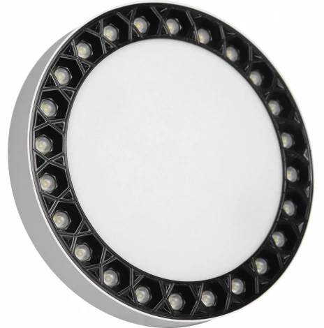 Светильник потолочный iLedex Mercury 5552-24W-D165-3/4K-WH+BK (220V, круглые)