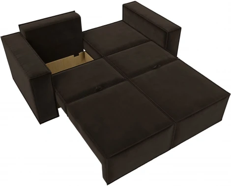Диван прямой Куба мини (Коричневый/Микровельвет) Лига Диванов арт.121881
