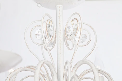 Подвесная люстра Eurosvet Tomas 60018/6 белый с золотом (220V, на цепи, подсвечник, свеча)