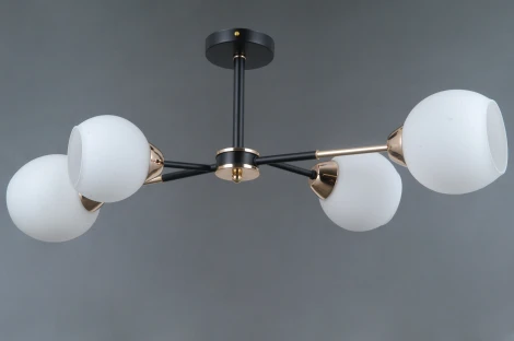 Потолочная люстра на штанге ILLUMICO IL0715-4CSQ-24 BK GD LIBRA (220V)