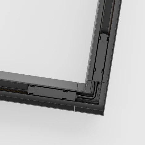 Угловой коннектор S35 накладной черный (магнитный) Maytoni Technical TRA004CL-21B (48V)