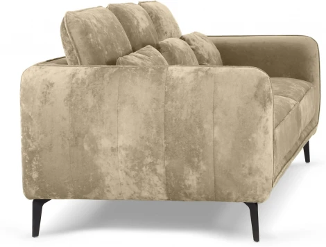 Диван Amsterdam трехместный ОГОГО (арт.786594), (Велюр,Ткань/Бежевый)