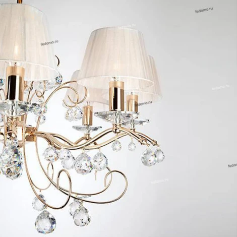 Подвесная люстра Eurosvet Эстель 10058/8 золото/прозрачный хрусталь Strotskis