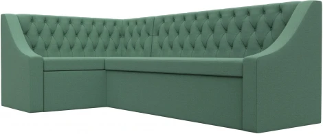 Диван кухонный угловой Мерлин левый угол (Зеленый/Рогожка) Лига Диванов арт.123227L