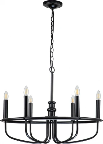 Подвесная люстра Kichler Capitol Hill KL-CAPITOL-HILL6-BLK (220V, на цепи, свеча)