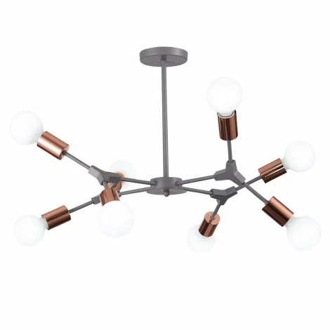 Потолочная люстра на штанге Evoluce Palare SLE106403-08 (220V, молекулы)