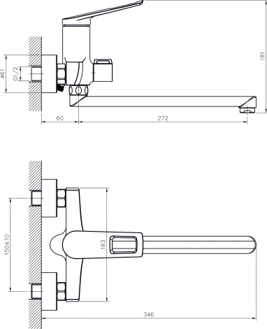 Смеситель Rush Socotra ST1235-51 универсальный