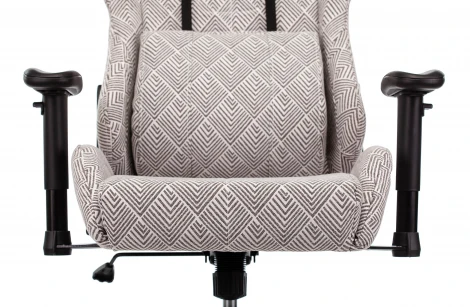 Кресло игровое Zombie VIKING LOFT серый Loft ромбик с подголов. крестовина металл