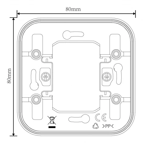 Адаптер для скрытой установки одиночный, цвет антрацит, IP55, серия W55 Donel W55 DIP80628