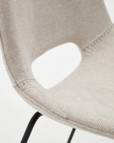 Zahara Стул бежевый с черными стальными ножками La Forma (ex Julia Grup) арт.148496