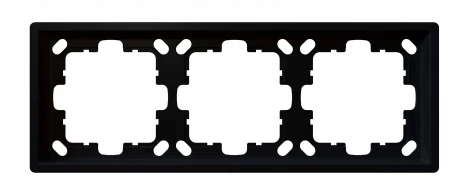 Рамка на 3 поста (черный матовый) Jasmart FD FD1003PBM