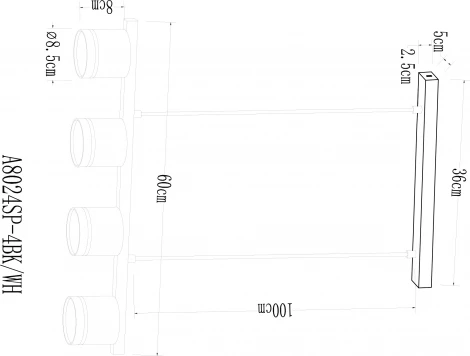 Подвесной светильник Arte Lamp Legacy A8024SP-4BK (220V, на проводе)