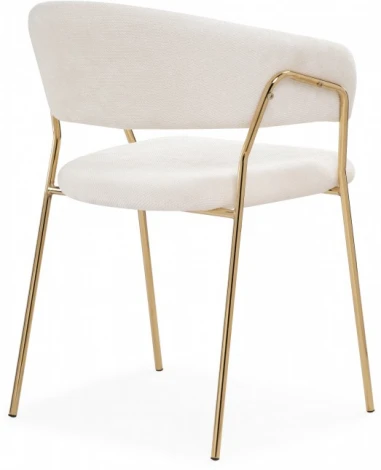 Стул на металлокаркасе Kamelia 1 (Kamelia 1 white fabric / gold) Woodville арт.15756
