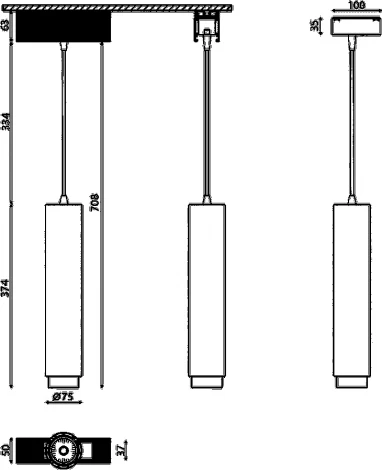 Трековый светильник низковольтный светодиодный 24V SWG SY SY-601242-BL-20-NW