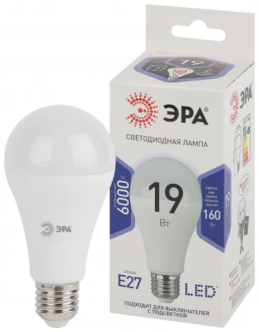 Лампочка светодиодная E27 19W ЭРА LED A65-19W-860-E27