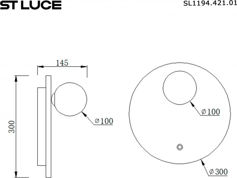 Настенный светильник ST Luce Earthy SL1194.421.01 Черный/Бежевый, Белый G9 1*5W 4000K