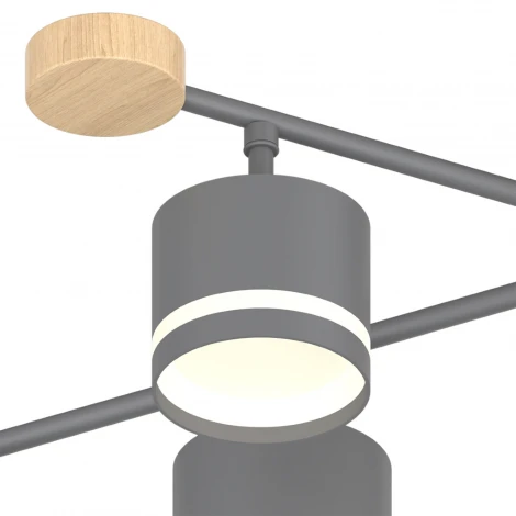 Потолочная люстра на штанге Reluce 78730-0.3-06 GX53 GREY+WOOD