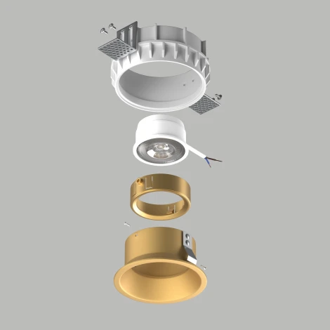 Встраиваемый светильник под гипсокартон и под LED модуль/ламп МR16 Lightstar Domino G214603GMOD (220V)