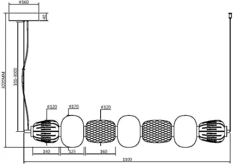 Подвесной светильник Maytoni Pattern MOD267PL-L42G3K (LED, 220V, на тросе)